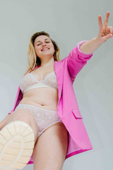 Mini Dressing Bellini Bohème X Oh My God - Crème – Dentelle recyclée et coton bio