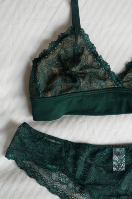 Mini-Dressing Dentelle Recyclée – Forest Whisper X Green Darling
